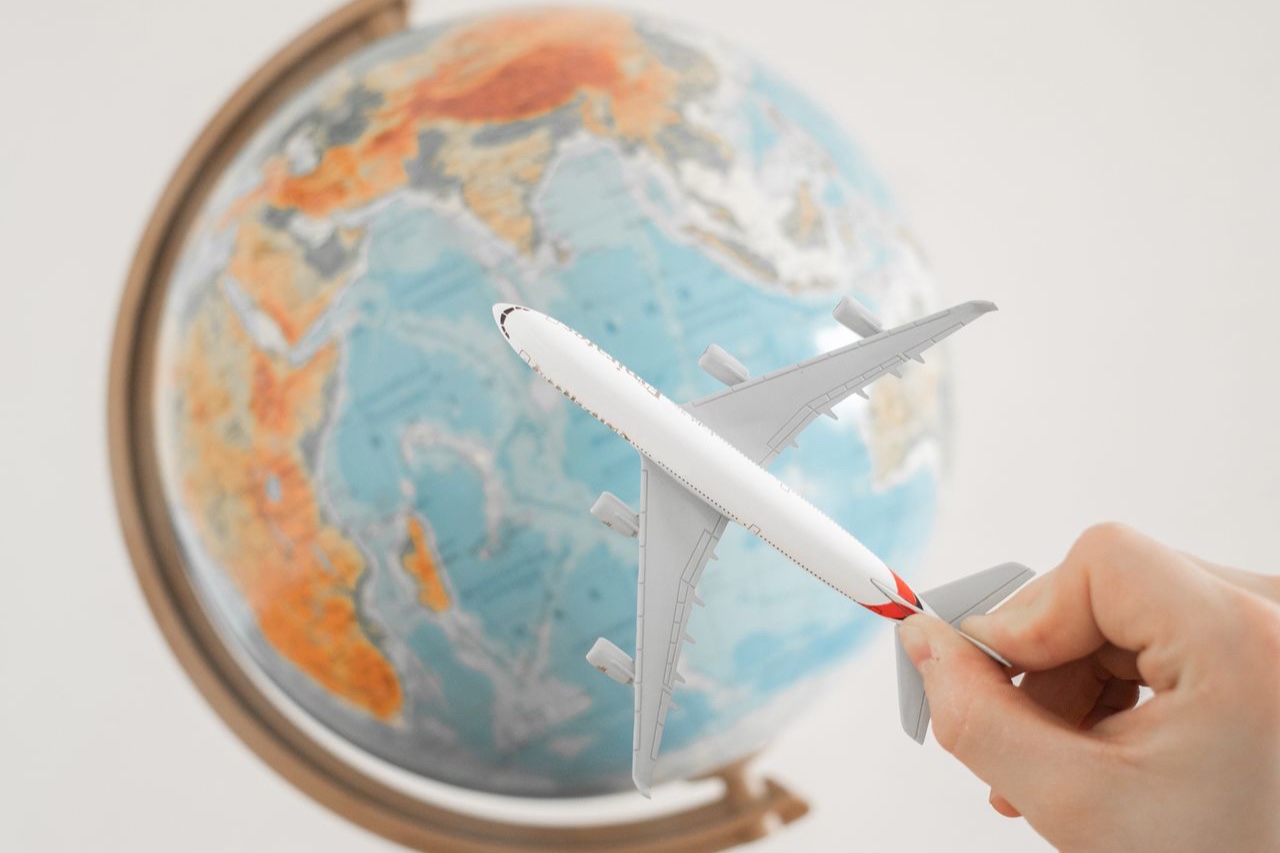 Travel package — itinerary, map, luggage